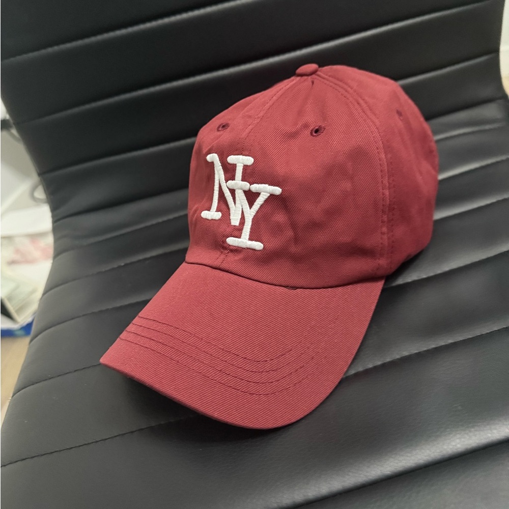 NY Logo Maroon Cap